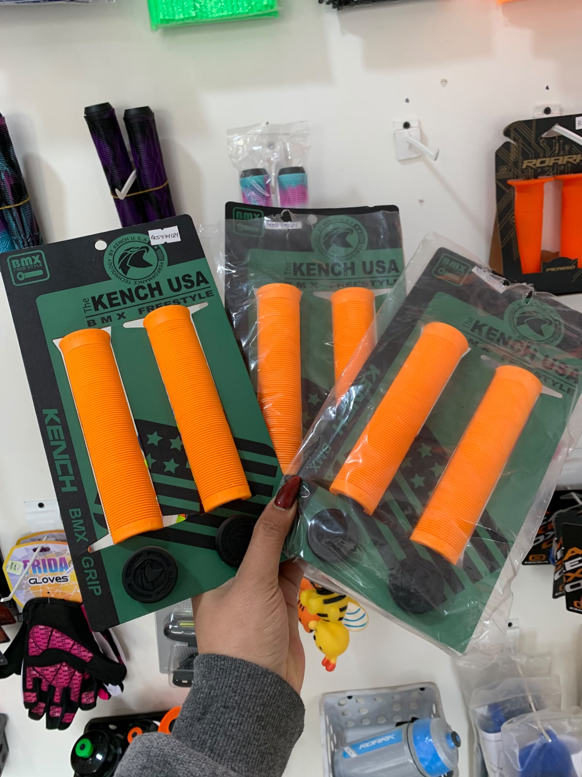 PUÑO BMX KENCH NARANJA KH-GP-02 Sin OREJ